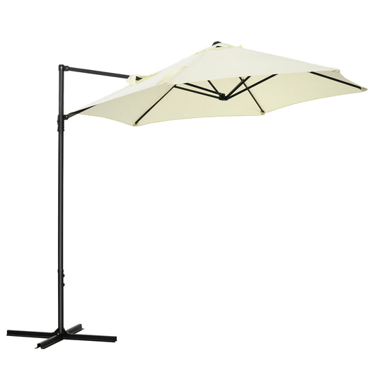 Outsunny 2.5M Garden Cantilever Parasol in Beige