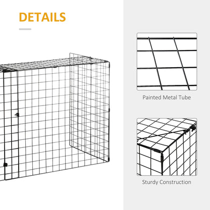 HOMCOM Extendable Fire Guard Screen, Freestanding Fire Screen Spark Guard, Folding Fireplace Cover, Wire Mesh, 81.5-160cm, Black