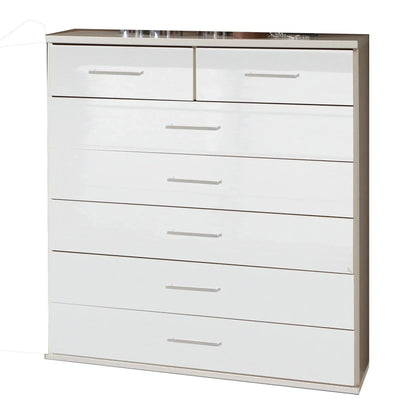 Clappen 2+5 Drawer Gloss Storage Chest - White