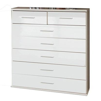 White Chest of Drawers CALLISTO Medium Chest, 7 Drawers