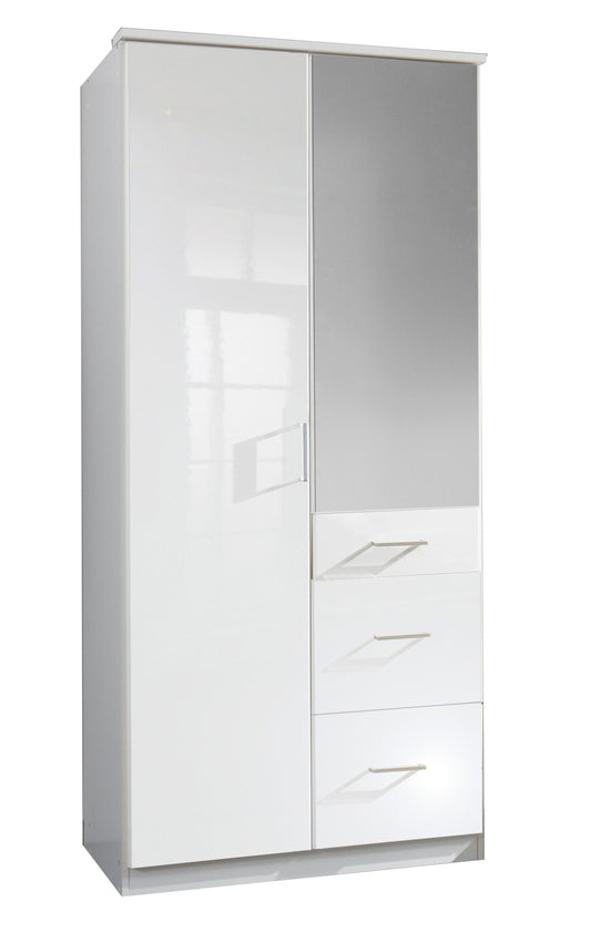 CALLISTO 2 Door Wardrobe White 90cm