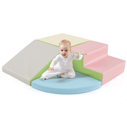 4-Piece Climb and Crawl Foam Block Play Set for Infant Baby-Colourful