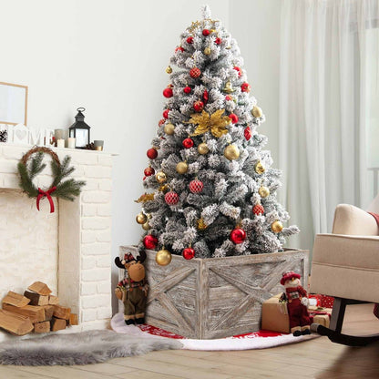 Christmas Tree Box Stand with Hook and Loop Fasteners-Grey-L