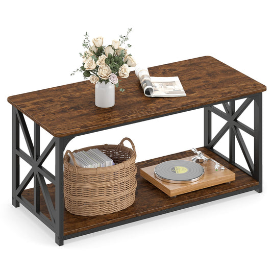 Coffee Table in Rustic Brown