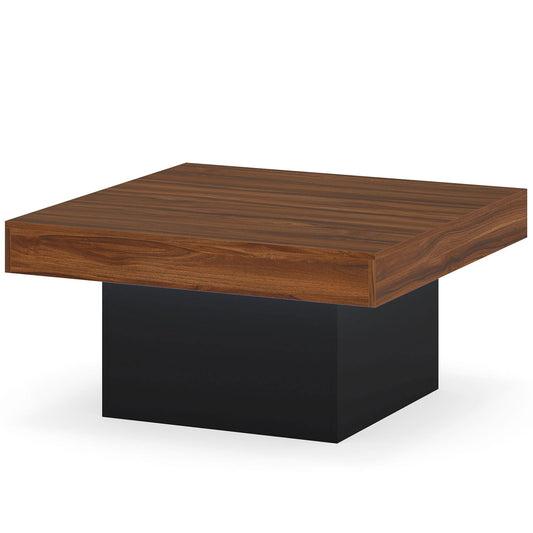 Coffee Table with LED Lights Square Center Table