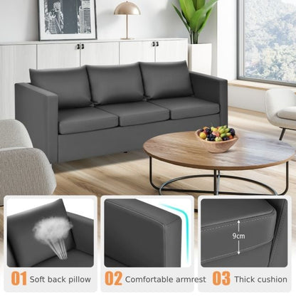 3-seater modern sofa living room sofa corner sofa couch set grey