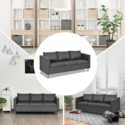 3-seater modern sofa living room sofa corner sofa couch set grey