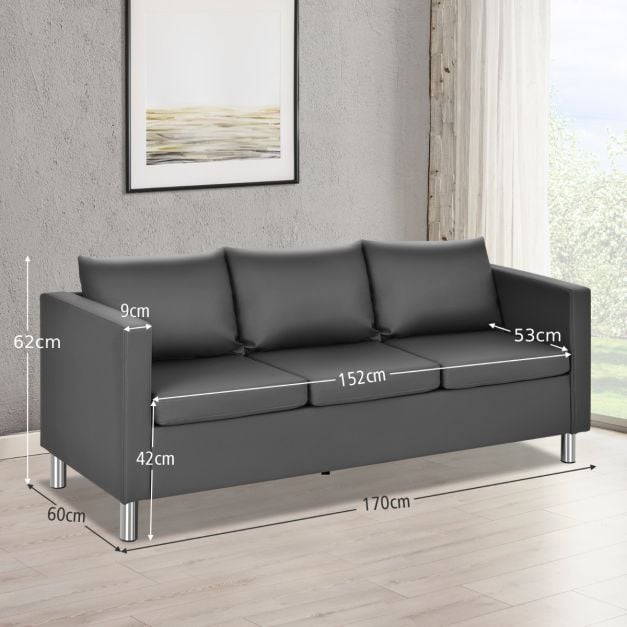 3-seater modern sofa living room sofa corner sofa couch set grey