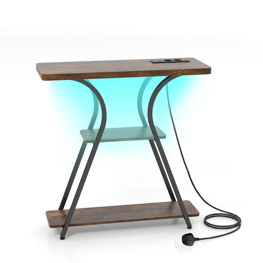Console Table in Rustic Brown