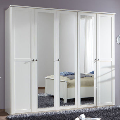 CONWAY 5 Door Wardrobe White 225cm