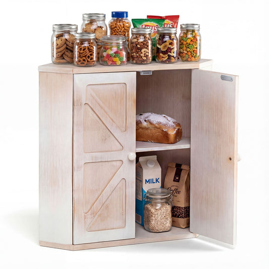 Corner Bread Box in White