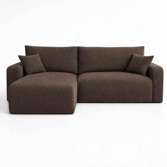 Corner Sofa Bed HAVANA Brown