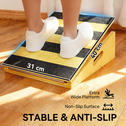 SPORTNOW Portable Slant Board, Adjustable Incline Board Calf Stretcher with Extra Side-Handle Design for Home Gym