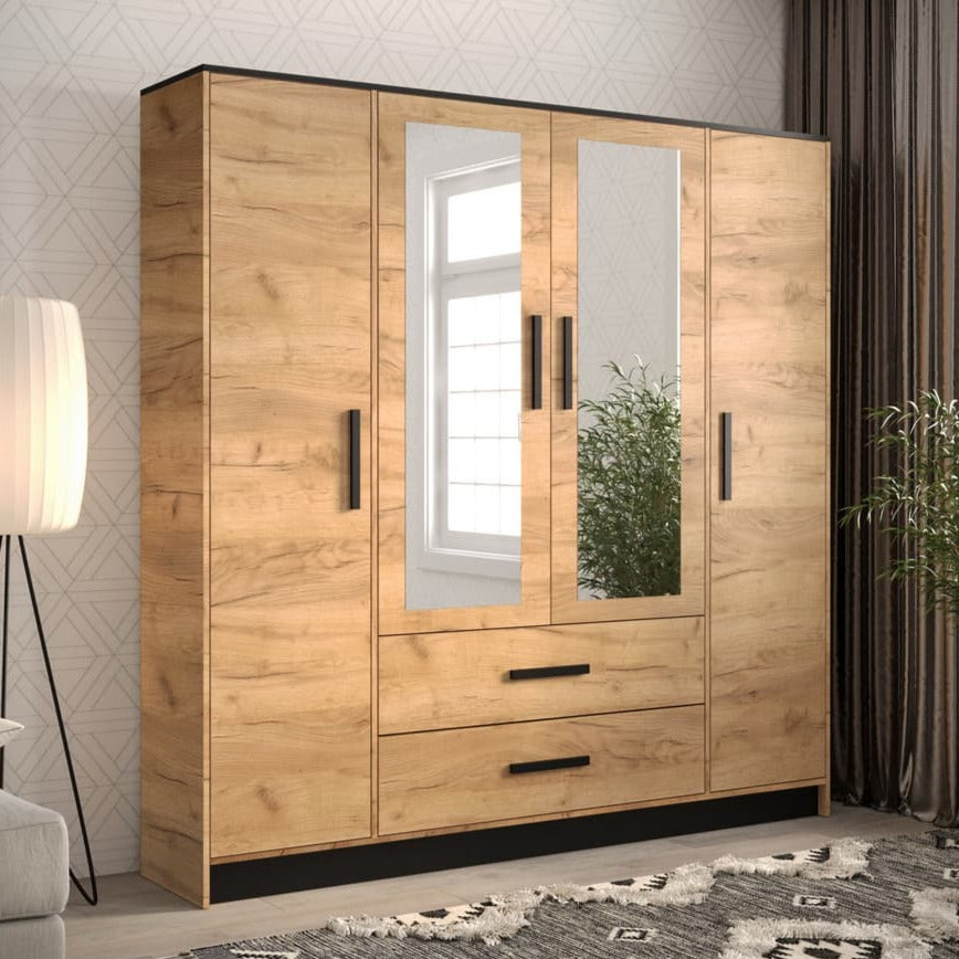 Malta II Hinged Door Wardrobe 201cm