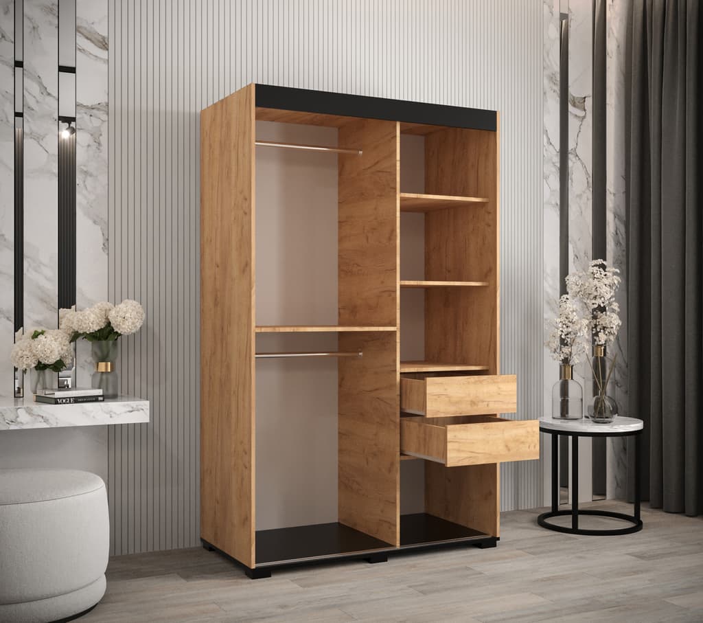 Bergamo V4 Sliding Door Wardrobe 120cm