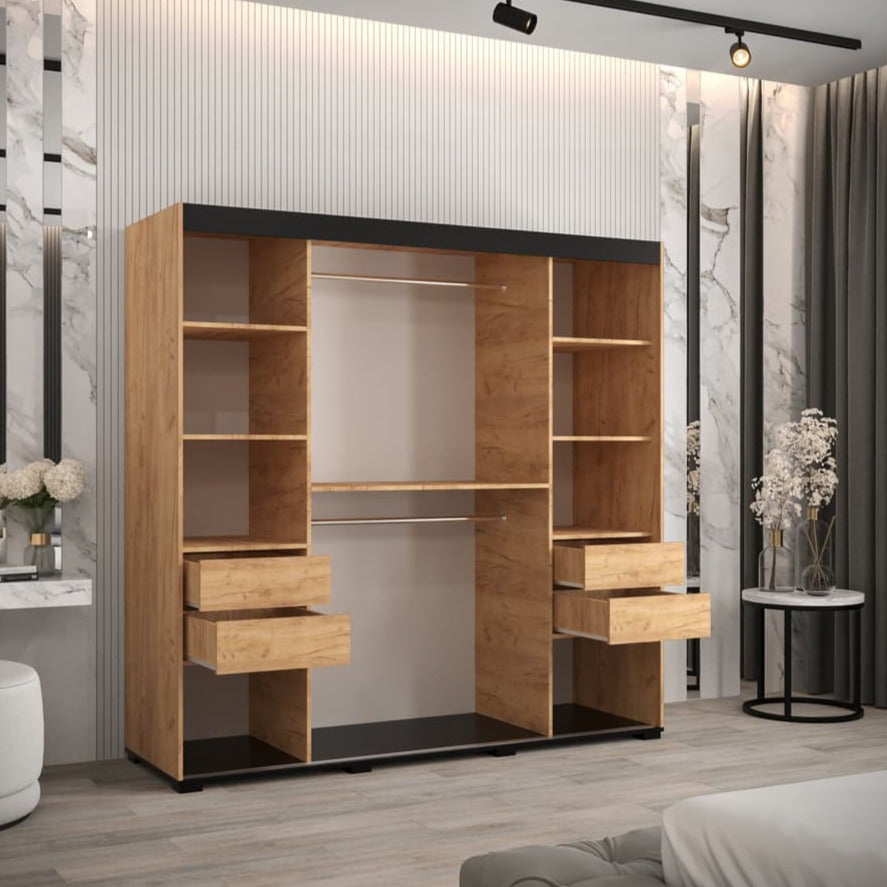 Bergamo T3 Sliding Door Wardrobe 200cm