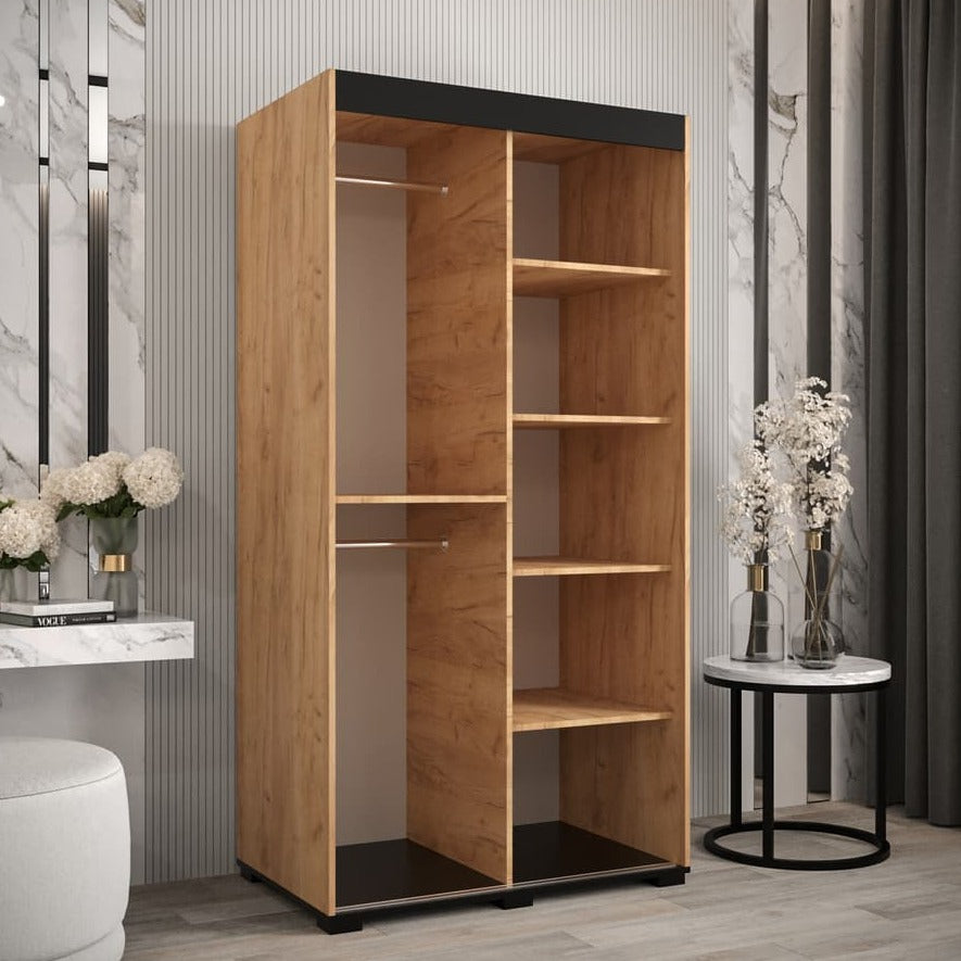 2 Door Manufactured Wood Wardrobe 100cm