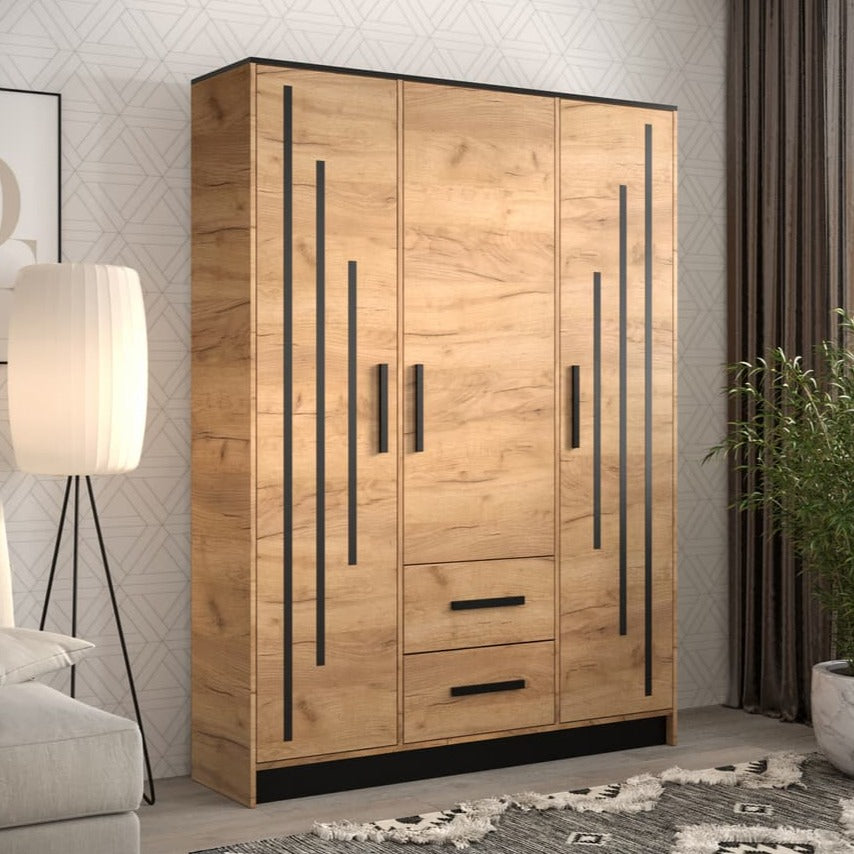 Malta V Hinged Door Wardrobe 153cm