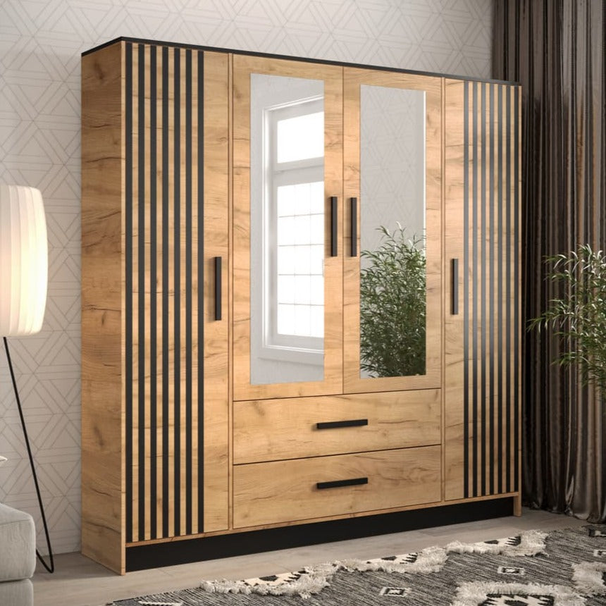 Malta VI Hinged Door Wardrobe 201cm