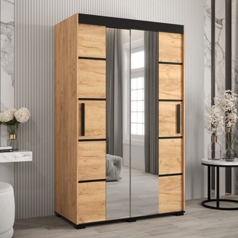 Bergamo V4 Sliding Door Wardrobe 120cm