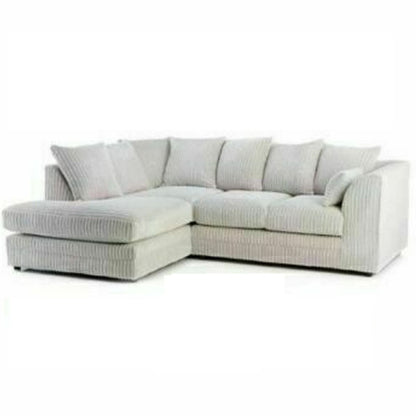 Desmond Jumbo Cord Corner Sofa - Mink and Other Colours