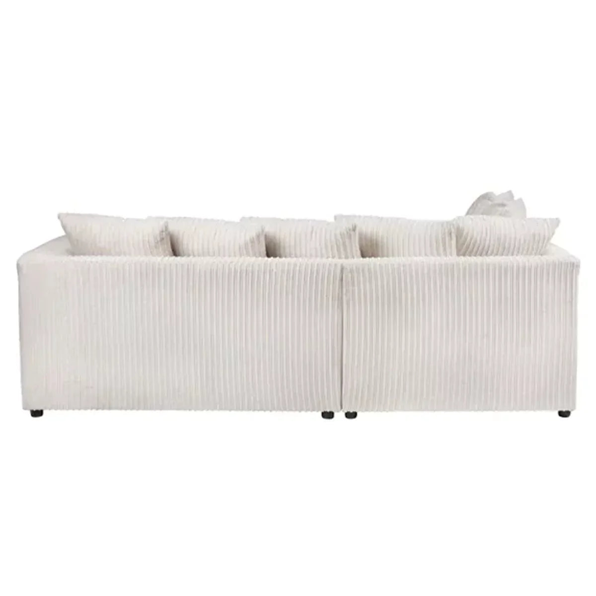 Blake Jumbo Cord Cream Corner Sofa - Left and Right Arm