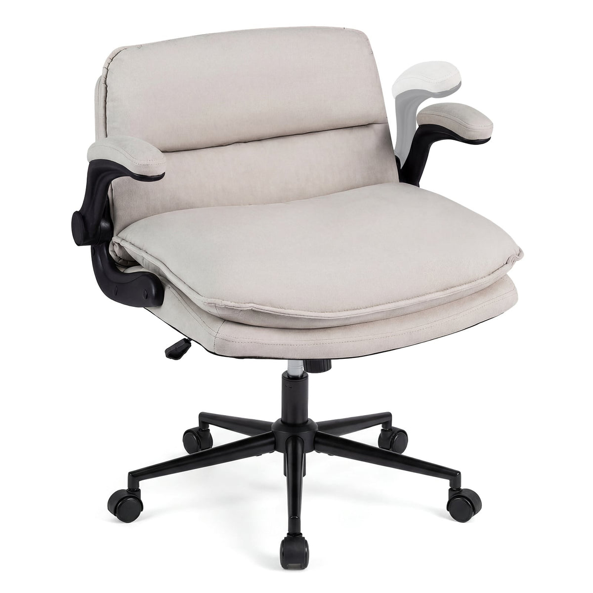 Criss Cross Chair on Wheels in Beige