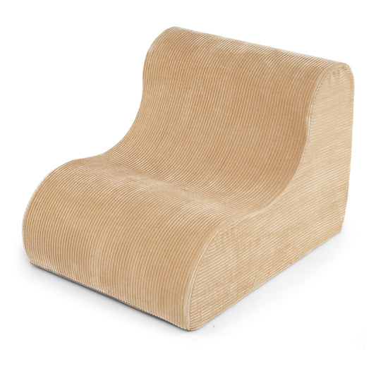Curved Lazy Floor Sofa in Beige