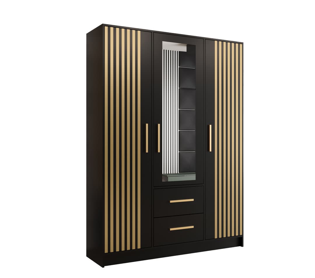 Berlin VI Hinged Door Wardrobe 153cm