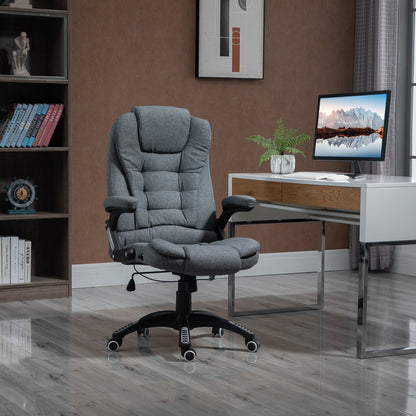 Vinsetto High Back Home Office Chair Computer Desk Chair w/ Arm, Swivel Wheels, Grey