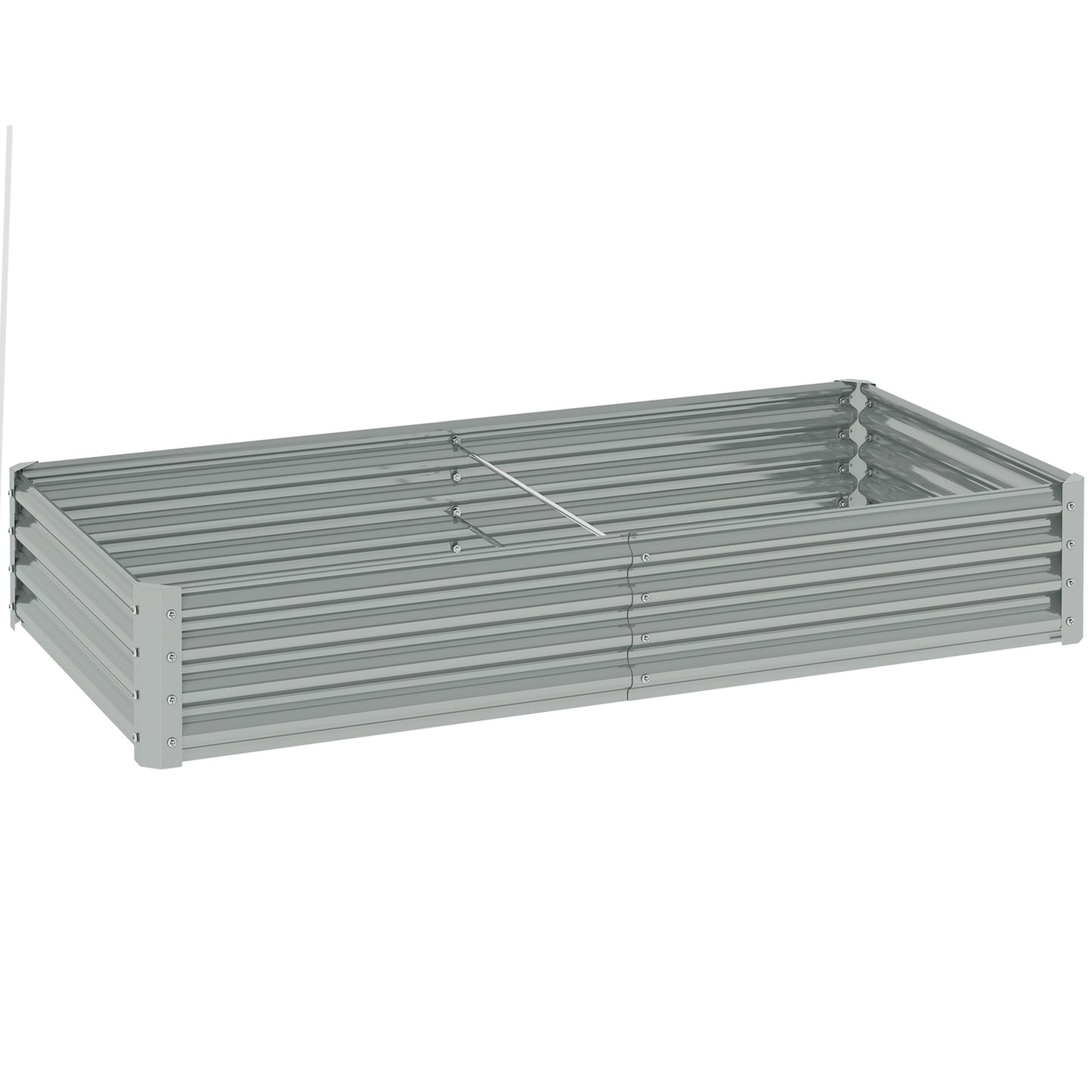 Donica otwarta Outsunny 180 x 90 cm ze stali ocynkowanej – srebrna