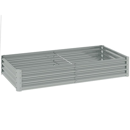 Donica otwarta Outsunny 180 x 90 cm ze stali ocynkowanej – srebrna