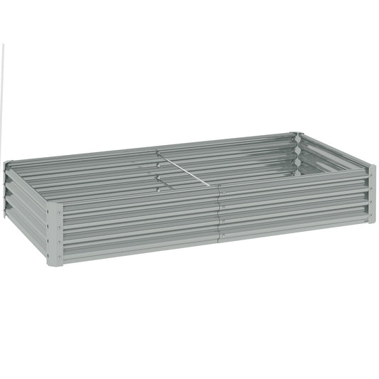 Donica otwarta Outsunny 180 x 90 cm ze stali ocynkowanej – srebrna