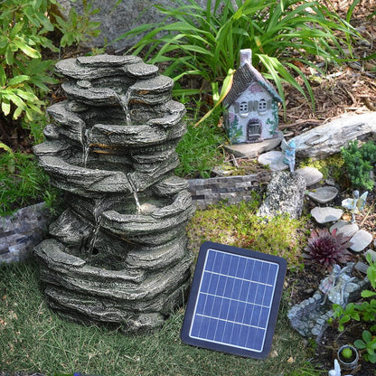 Winding Rockery Water Feature Self-Containing Feature Outdoor Fountain