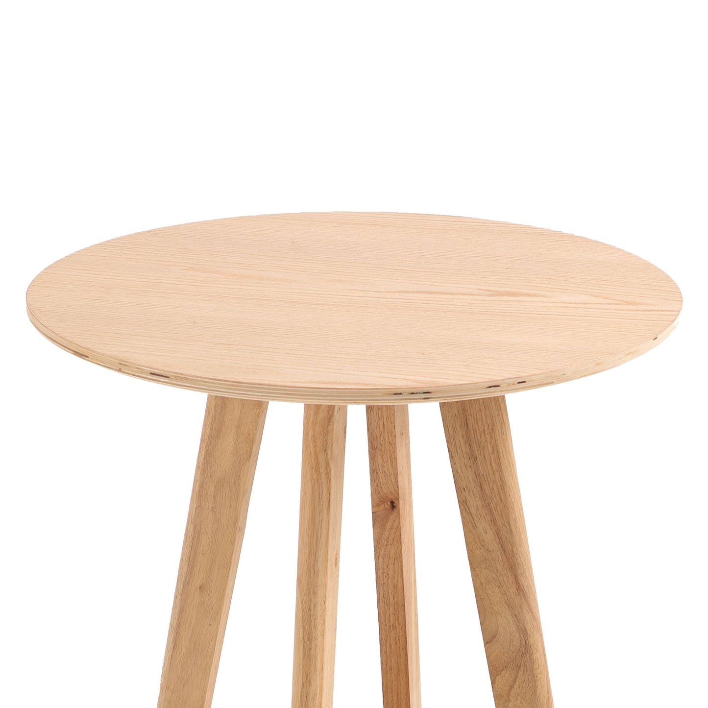 Round Cocktail Bar Table Dinning Table with Wood Legs for Pub, Dining Room, Kitchen & Home bar