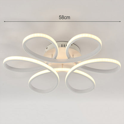 Floral 6 Rings Modern LED Ceiling Light Dimmable with Remote Control