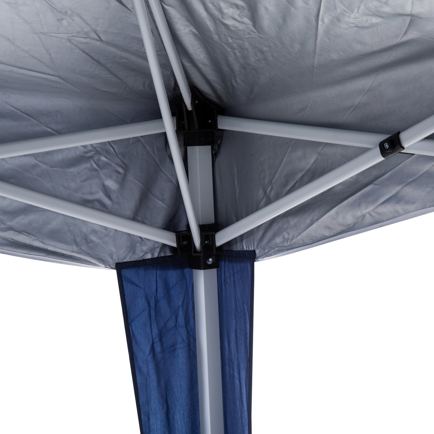 Outsunny 3 m x 3 m podstawa / 2,5 m x 2,5 m góra rozkładana altana z torbą transportową, namiot imprezowy z regulowaną wysokością i ukośnymi nogami, natychmiastowe schronienie na imprezy do ogrodu i na patio