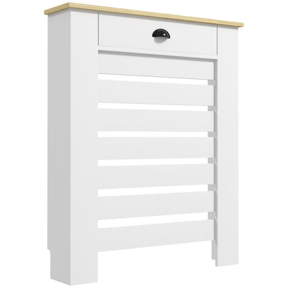 HOMCOM 95.5H x 78Wcm Radiator Cover, with Drawer - White