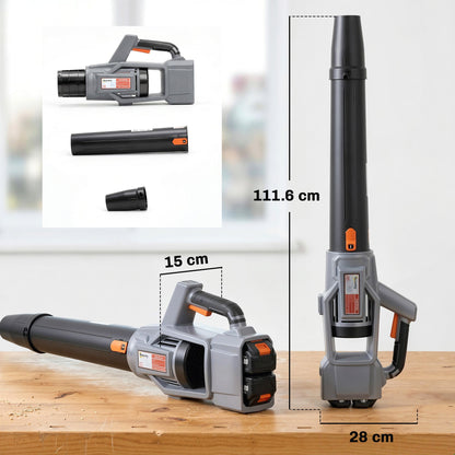 Outsunny Leaf Blower Cordless with 2 x 4000mAh Batteries & Charger, 36V Lightweight Garden Blower with 1000W Brushless Motor