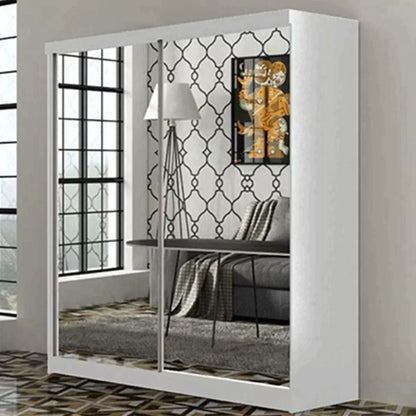 Castle Grey Fully Mirrored Sliding Door Wardrobe - 150cm and 200cm