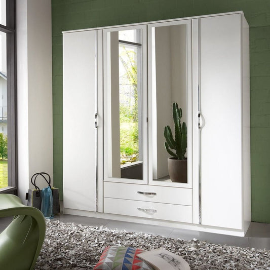 DAYTON 4 Door Wardrobe White 180cm