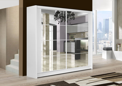 Dexter Sliding Door 160cm Wardrobe - Black, White, Grey