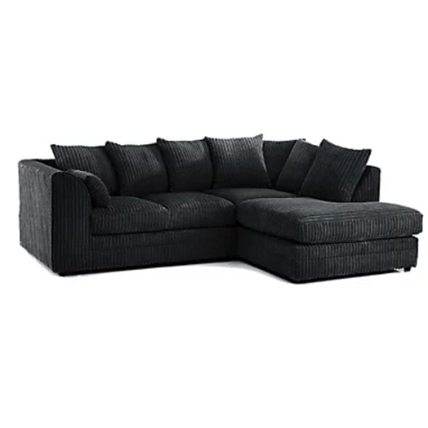 Daniel Jumbo Cord 4 Seater Corner Sofa Chocolate - Left and Right Arm - Available in Other Colours