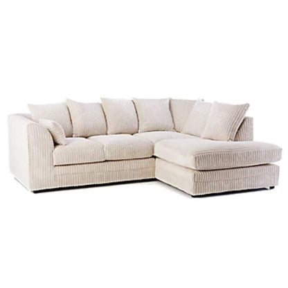 Daniel Jumbo Cord 4 Seater Corner Sofa Chocolate - Left and Right Arm - Available in Other Colours