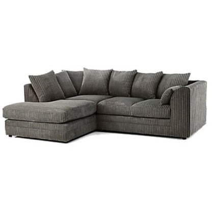 Daniel Jumbo Cord 4 Seater Corner Sofa Chocolate - Left and Right Arm - Available in Other Colours