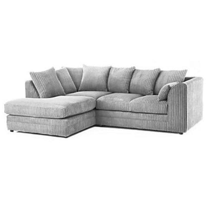 Daniel Jumbo Cord 4 Seater Corner Sofa Chocolate - Left and Right Arm - Available in Other Colours