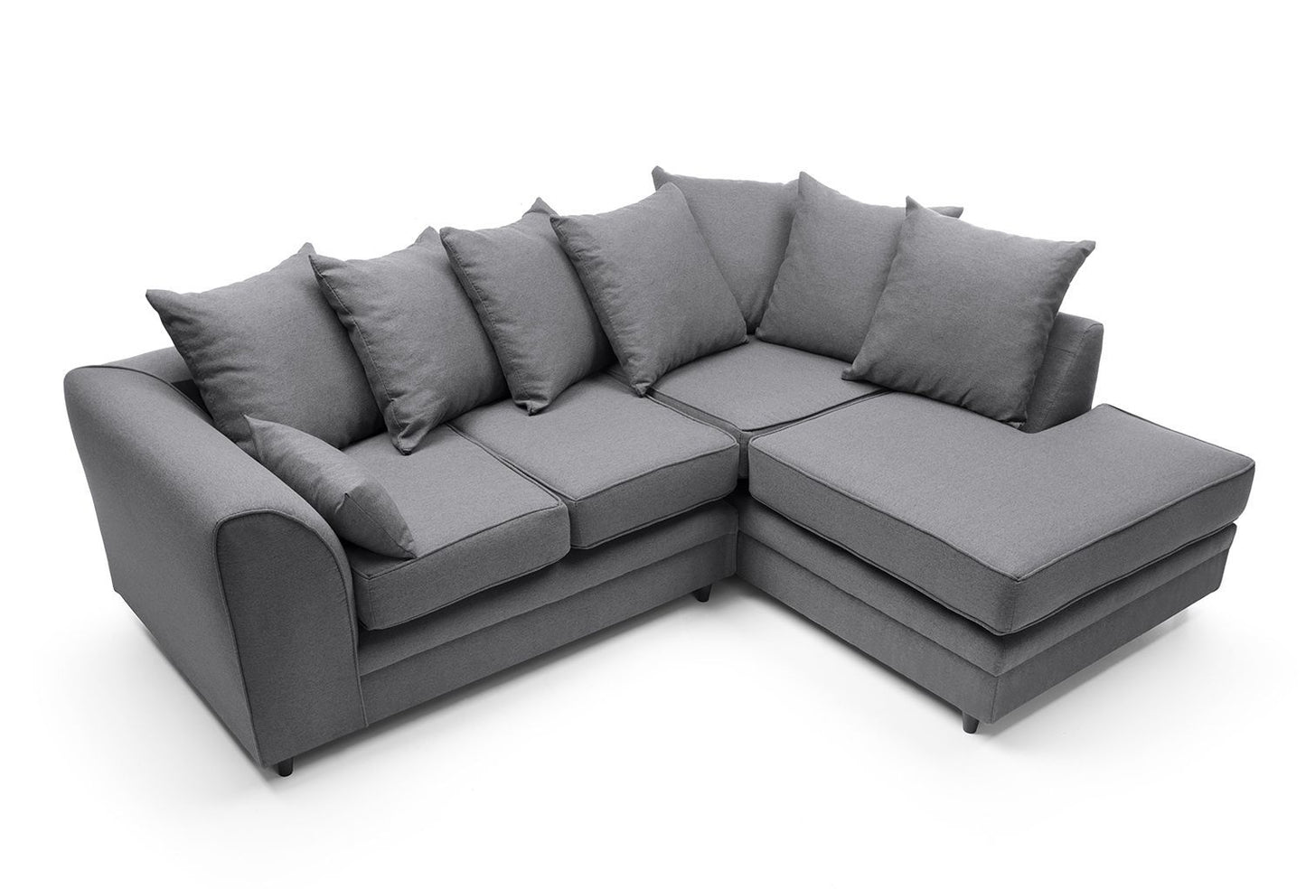 Dorota II Fabric Corner Sofa - Dark Grey
