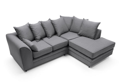 Dorota II Fabric Corner Sofa - Dark Grey