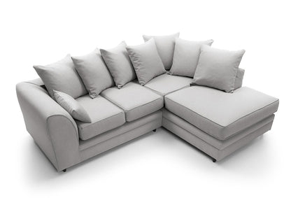 Dorota II Fabric Corner Sofa - Dark Grey