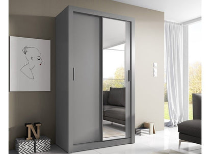 Tourville 2 Door Sliding Wardrobe 150cm - White, Black, Oak,Grey